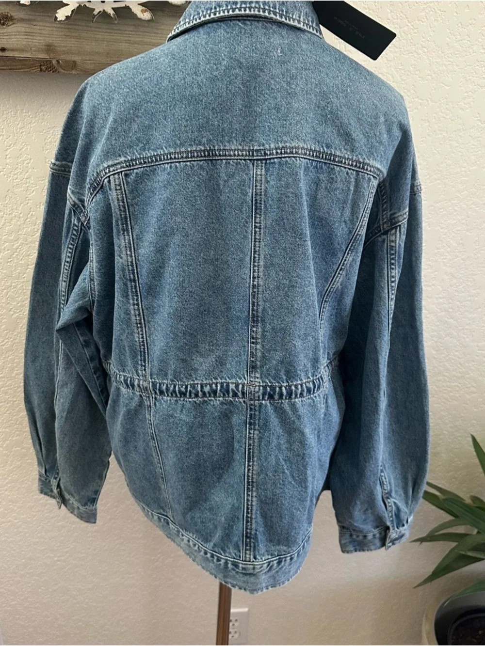 Rag & Bone Amy Cinched Waist Classic Light Blue Denim Jacket size L NWT - Picture 3 of 9
